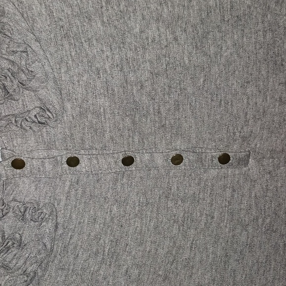 Zara women Viscose n wool Gray with rosettes on the collar and chest buttons - Picture 6 of 7